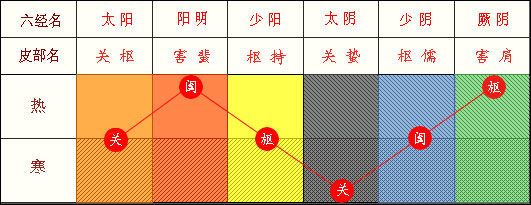 六經(jīng)皮部與關(guān)、闔、樞表